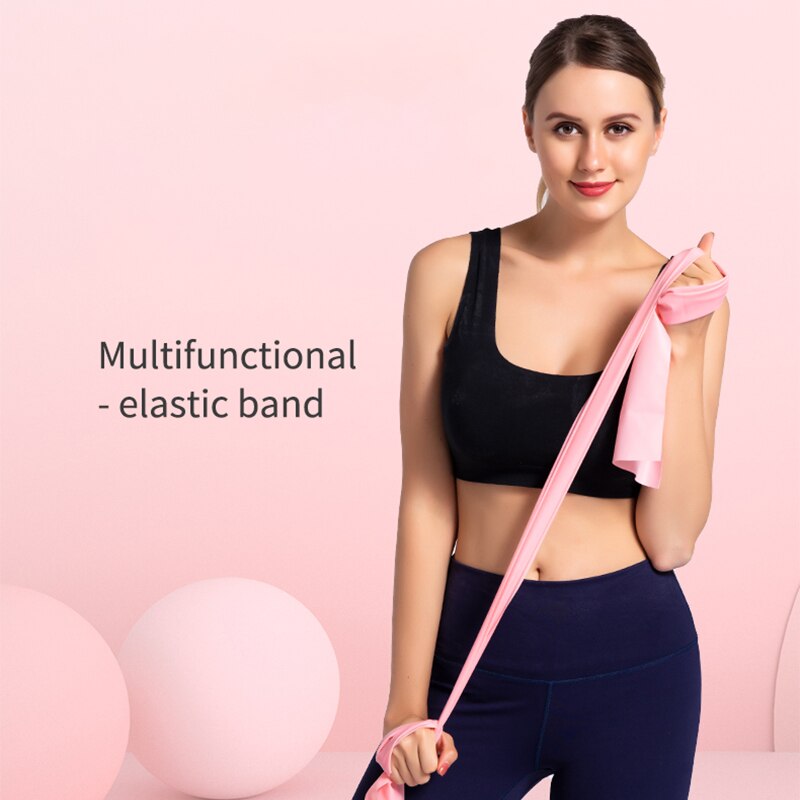 1.8m TPE Resistance Bands Fitness Rubber Band for Yoga Pilates Training Expander Elastic Strength Gym Sports Workout Pull Rope