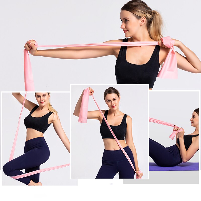 1.8m TPE Resistance Bands Fitness Rubber Band for Yoga Pilates Training Expander Elastic Strength Gym Sports Workout Pull Rope