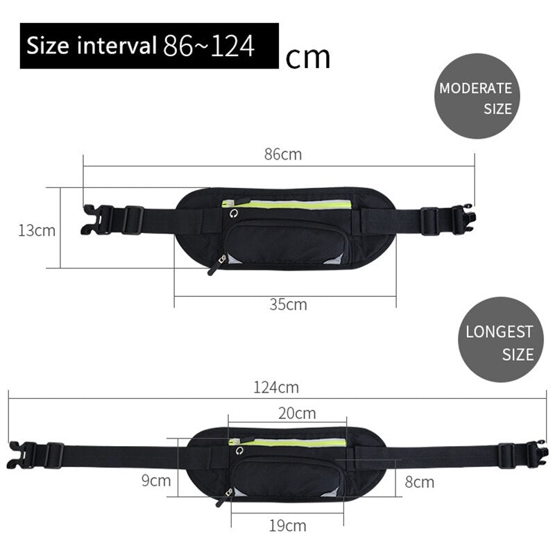 2020 New Running Bag Marathon Running Waist Bag Outdoor Riding Fitness Hidden Water Bottle Phone Sport Men Women Belt Waist Bags