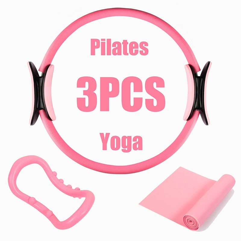 3Pc Pilates Circle Yoga Ring Resistance Bands Exercise Equipment Workout Fitness Rubber Gym Bodybuilding for Home Training Sport