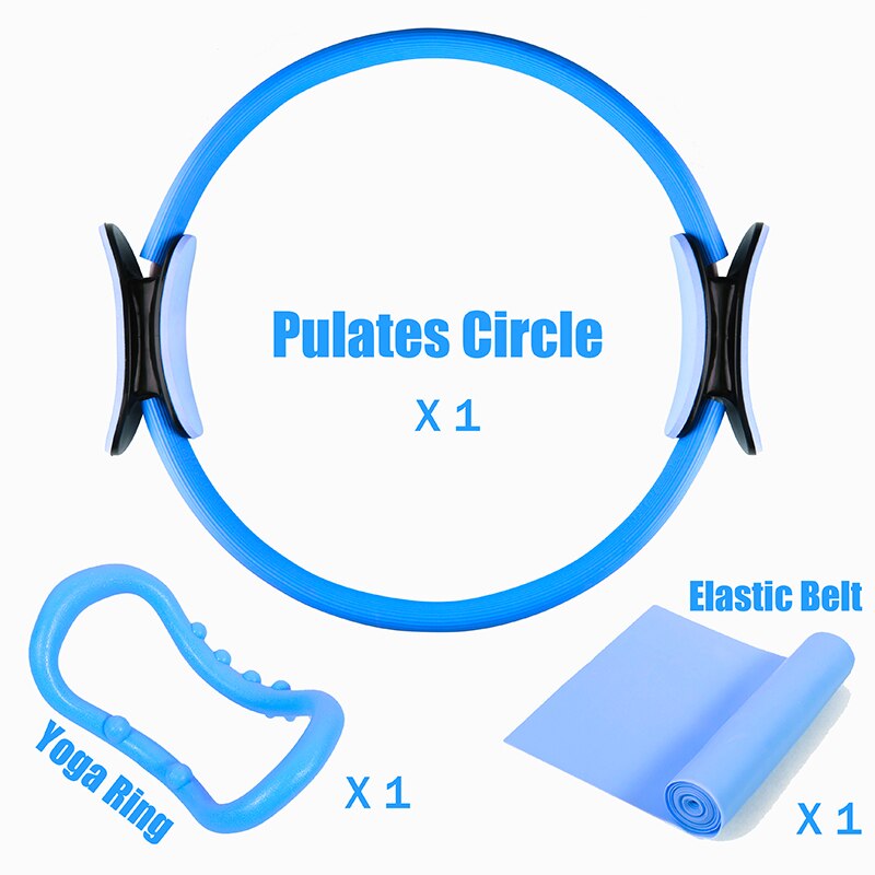 3Pc Pilates Circle Yoga Ring Resistance Bands Exercise Equipment Workout Fitness Rubber Gym Bodybuilding for Home Training Sport