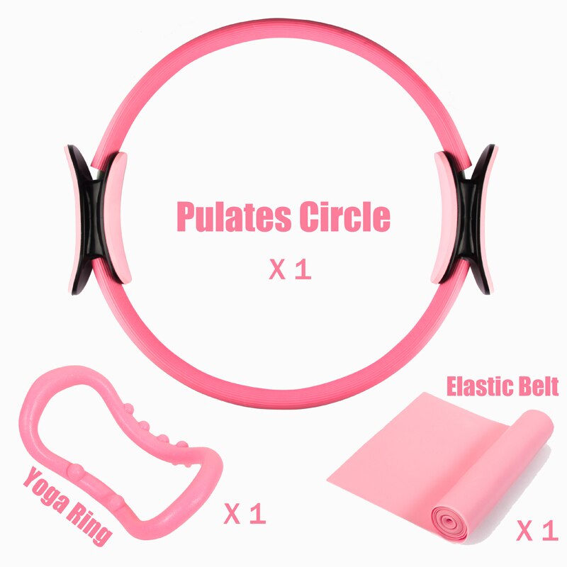 3Pc Pilates Circle Yoga Ring Resistance Bands Exercise Equipment Workout Fitness Rubber Gym Bodybuilding for Home Training Sport