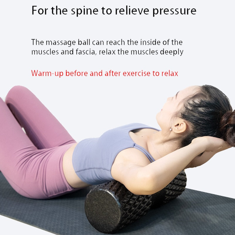 42cm EPP Diamond Fitness Yoga Column Foam Roller Pilates Gym Exercise Back Leg Arm Muscle Relaxer Massage Yoga Block Accessories