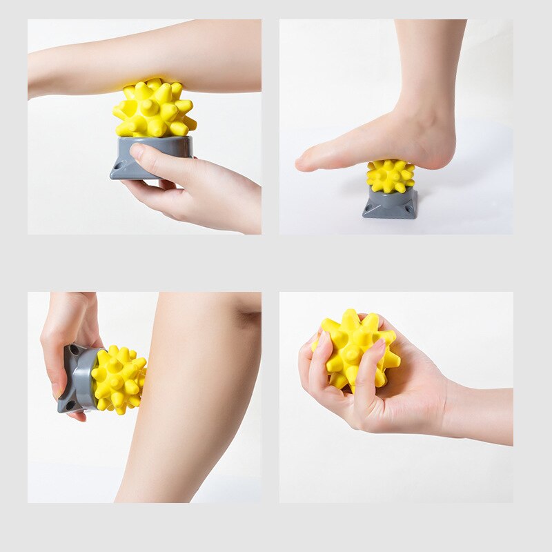 7.5cm Diameter TPE Hedgehog Massage Ball Muscle Relaxation With Trigger Point Portable Base Acupoint Fascia Relieve Body Fatigue