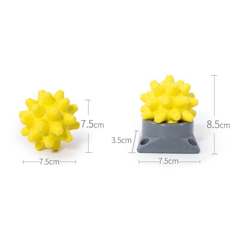 7.5cm Diameter TPE Hedgehog Massage Ball Muscle Relaxation With Trigger Point Portable Base Acupoint Fascia Relieve Body Fatigue
