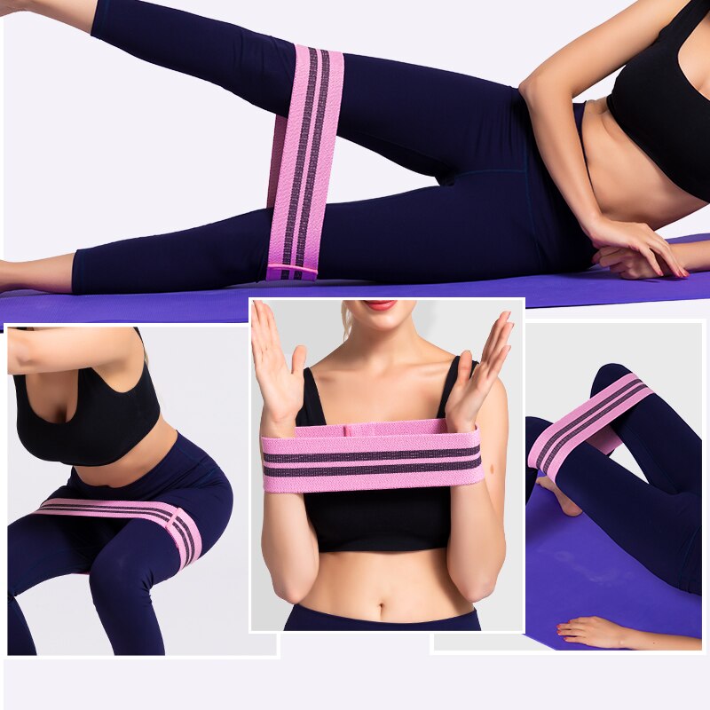 Fitness Rubber Band Elastic Yoga Resistance Bands Set Hip Circle Expander Gym Home Sport Leg Thigh Butt Squat Glute Equipment