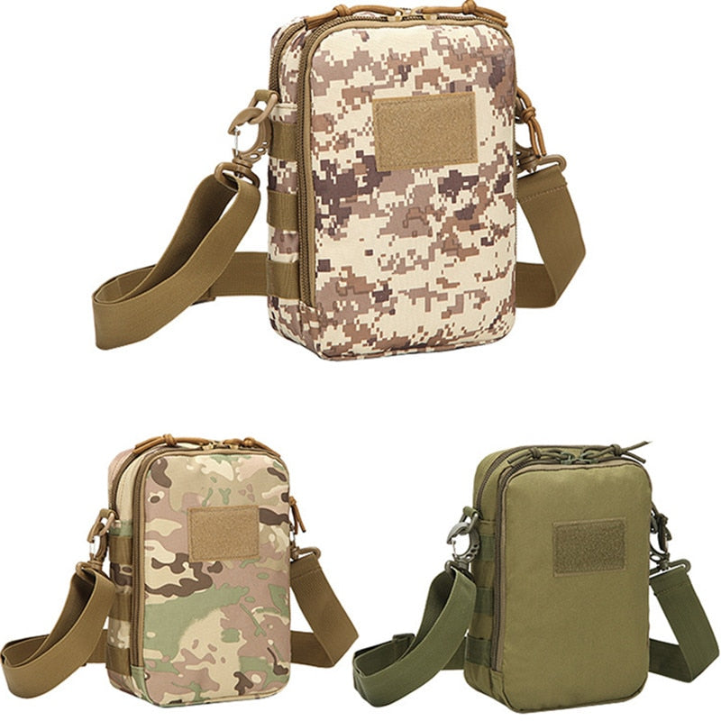 Military Tactical Shoulder Bag Nylon Waterproof Messenger Bag Mens Outdoor Sports Hiking Hunting Camping Camouflage Bag