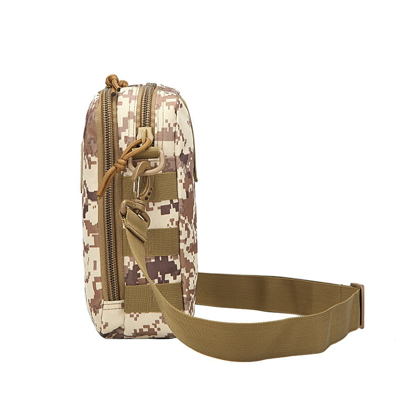 Military Tactical Shoulder Bag Nylon Waterproof Messenger Bag Mens Outdoor Sports Hiking Hunting Camping Camouflage Bag