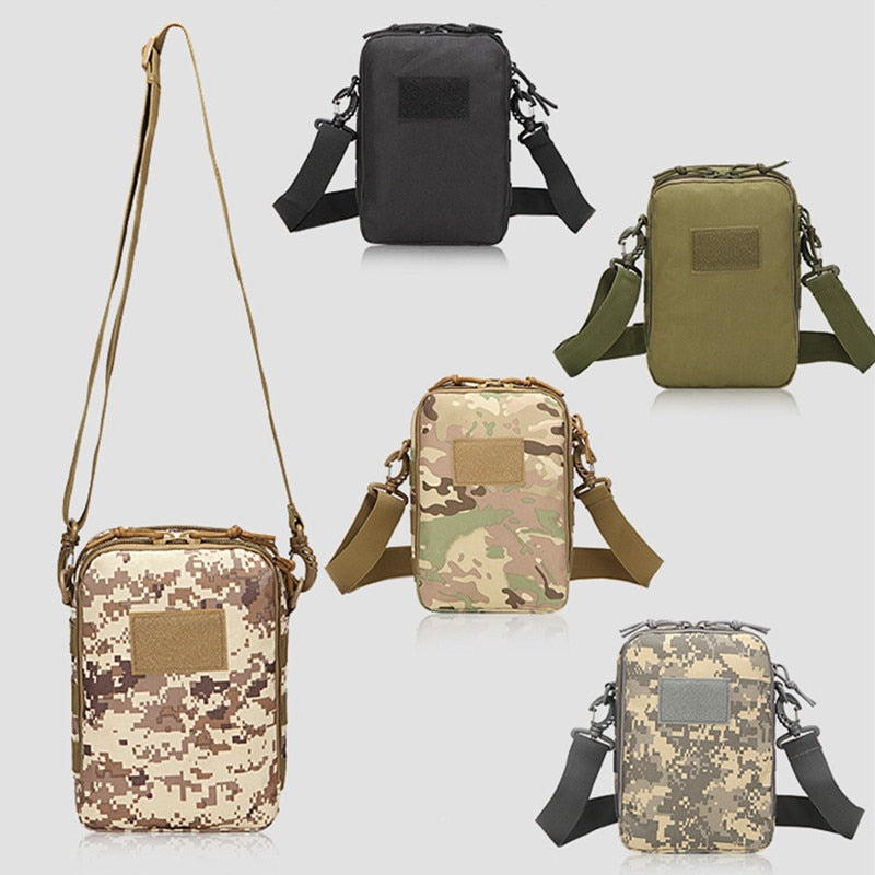 Military Tactical Shoulder Bag Nylon Waterproof Messenger Bag Mens Outdoor Sports Hiking Hunting Camping Camouflage Bag