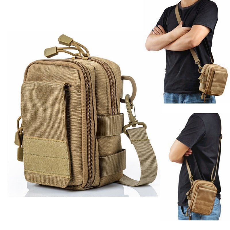 Nylon Military Tactical Bag Shoulder Travel Bag Outdoor Sport Climbing Adventure Hunting Fishing Portable Molle Tool Bag Gear