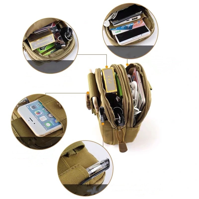 Outdoor Mini Molle Bag Military Men Waist Belt Bags Tactical Hunting Multi-functional Gear Outdoor Travel Camping Phone Bag