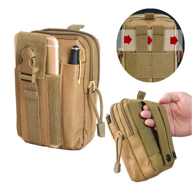 Outdoor Mini Molle Bag Military Men Waist Belt Bags Tactical Hunting Multi-functional Gear Outdoor Travel Camping Phone Bag