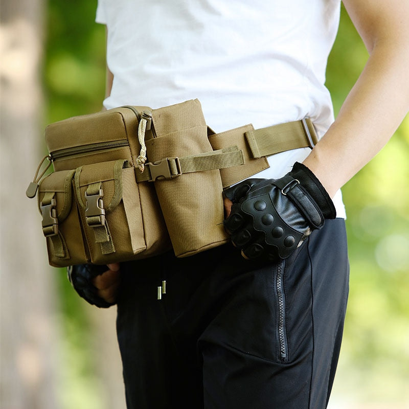 Outdoor Molle Waist Bag Military Tactical Waist Pack Men Hiking Hunting Camping Cycling Travel Nylon Portable Mini Belt Bags