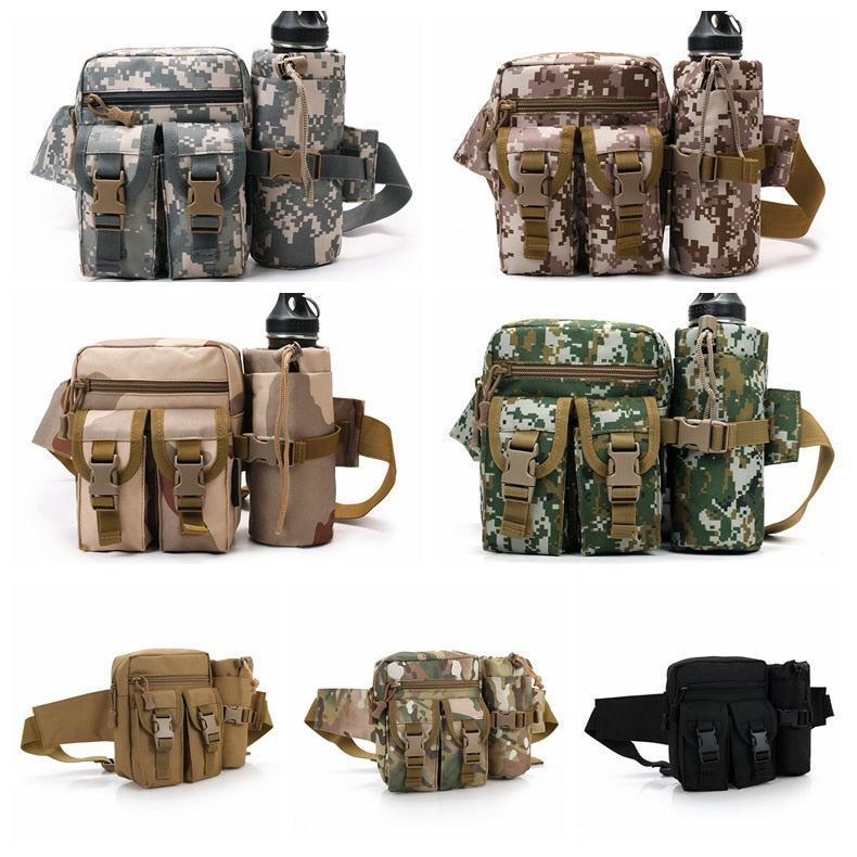 Outdoor Molle Waist Bag Military Tactical Waist Pack Men Hiking Hunting Camping Cycling Travel Nylon Portable Mini Belt Bags