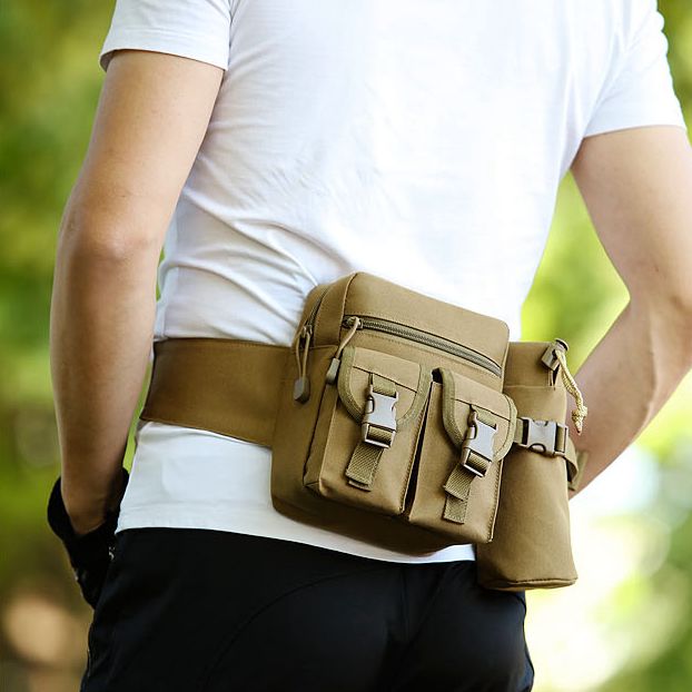 Outdoor Molle Waist Bag Military Tactical Waist Pack Men Hiking Hunting Camping Cycling Travel Nylon Portable Mini Belt Bags