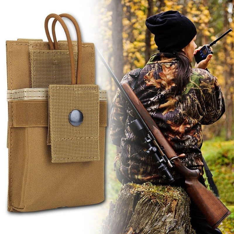 Outdoor Multi-function Walkie-talkie Bag Military Tactical Vest Accessory Bag Hunting Molle Large Portable Magazine System Bag