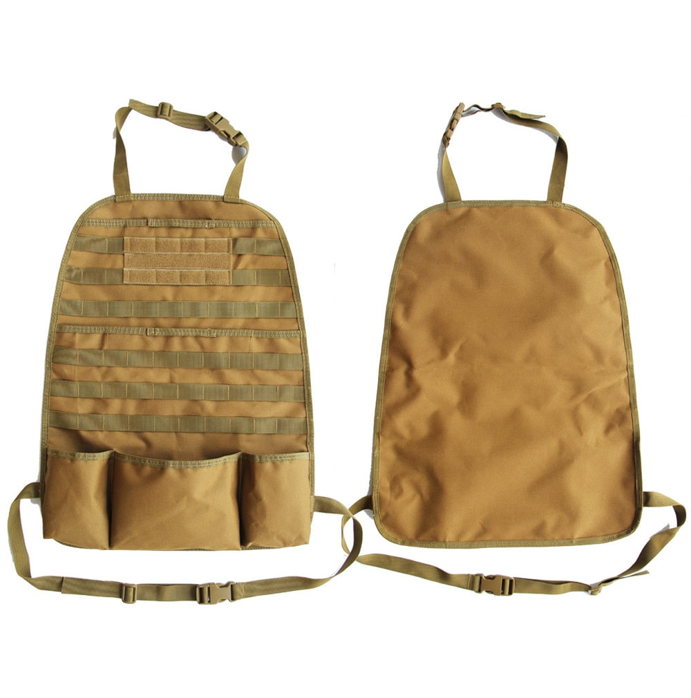 Tactical Car Seat Mobll Back Bag Multi-function Portable Car Seat Storage Bag Outdoor Self-driving Travel Seat Accessories Bag