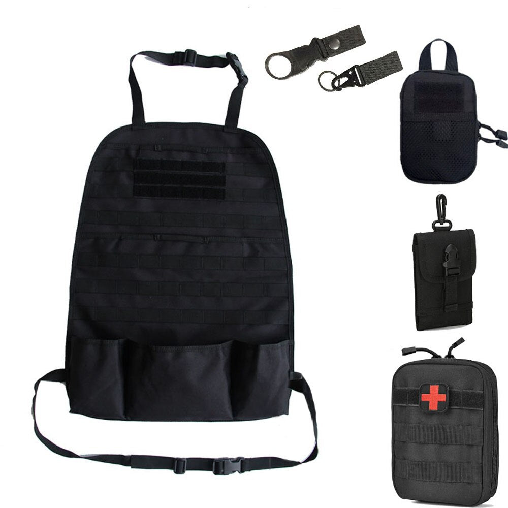 Tactical Car Seat Mobll Back Bag Multi-function Portable Car Seat Storage Bag Outdoor Self-driving Travel Seat Accessories Bag