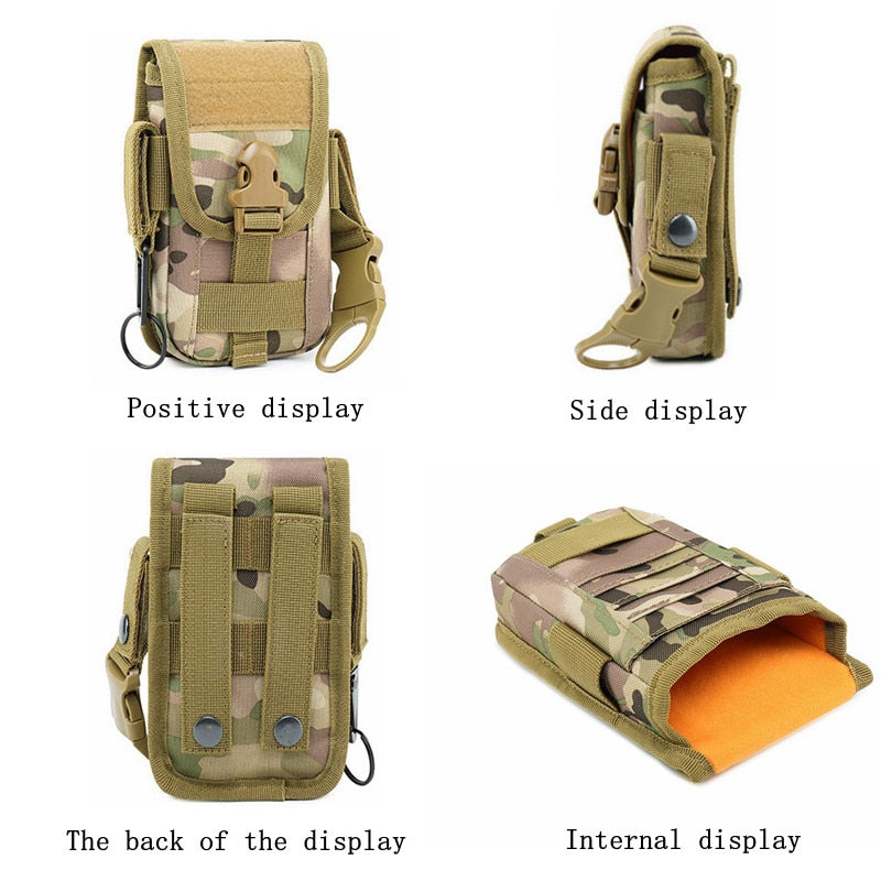 Tactical Molle Pouch Men Waist Bag Military Card Pockets Belt Tool Pouch Waterproof Nylon Bag Phone Case Hunting Accessories