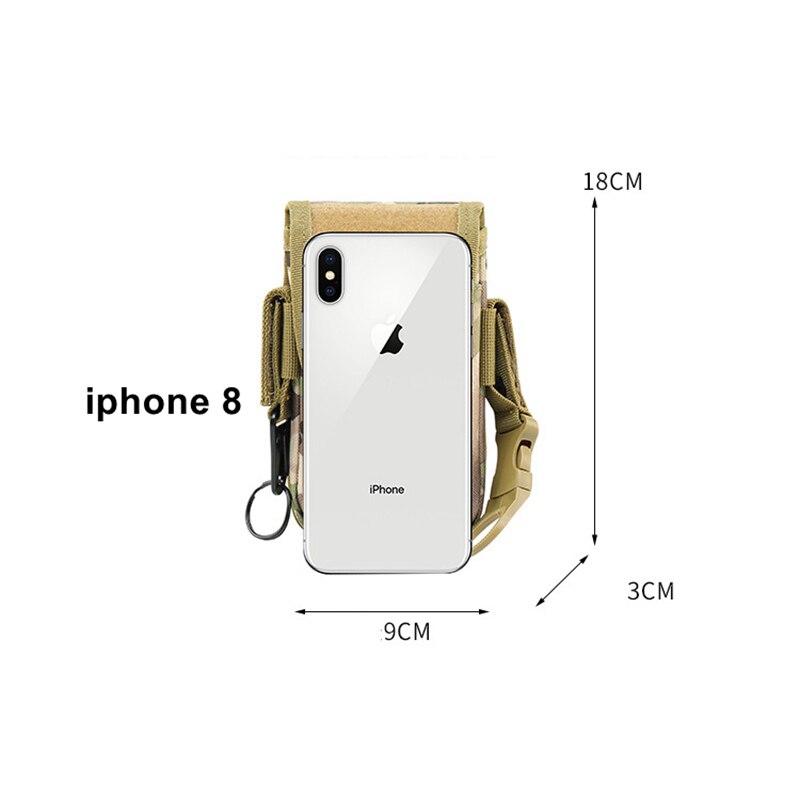 Tactical Molle Pouch Men Waist Bag Military Card Pockets Belt Tool Pouch Waterproof Nylon Bag Phone Case Hunting Accessories